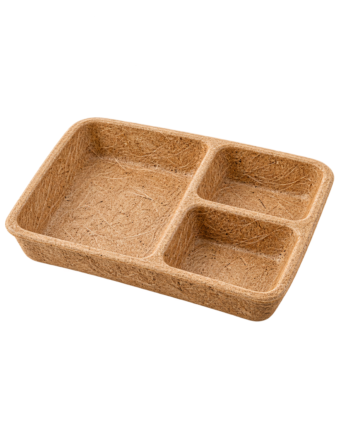 Concept molded coconut fiber food tray for sustainable packaging in The Bahamas